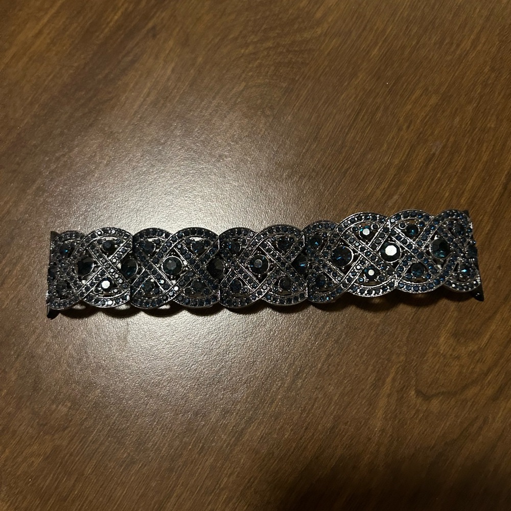 Navy and Silver Apple Watch band